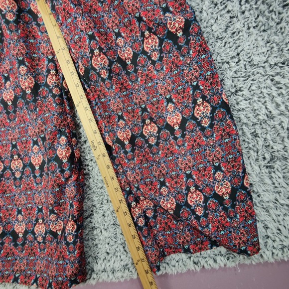 Band of‎ Gypsies Womens XS Jumpsuit Wide Leg Dark Floral Smocked Boho Romper - Picture 3 of 11